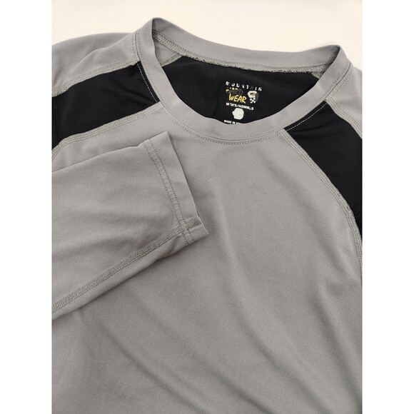 Mountain Hardwear Shirt Men L Gray Long Sleeve Outdoor Hiking Base Layer Wicking - Picture 1 of 6